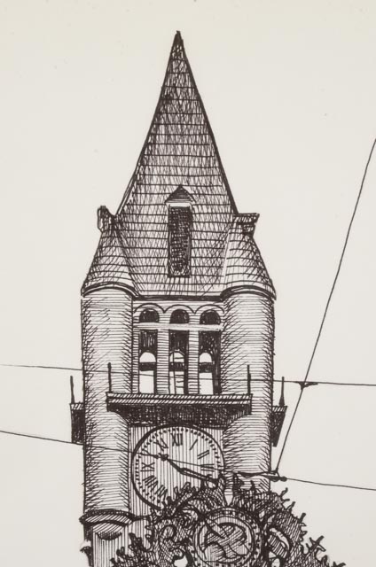 Leslie L. Chevalier Original Ink Drawing