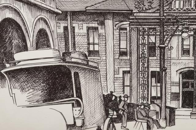 Leslie L. Chevalier Original Ink Drawing