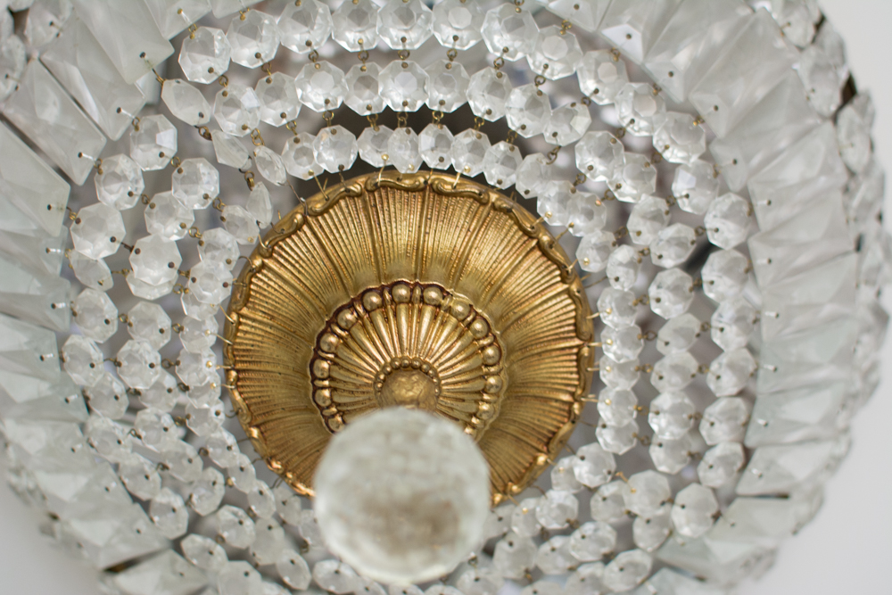 Flush Mount Crystal Chandelier