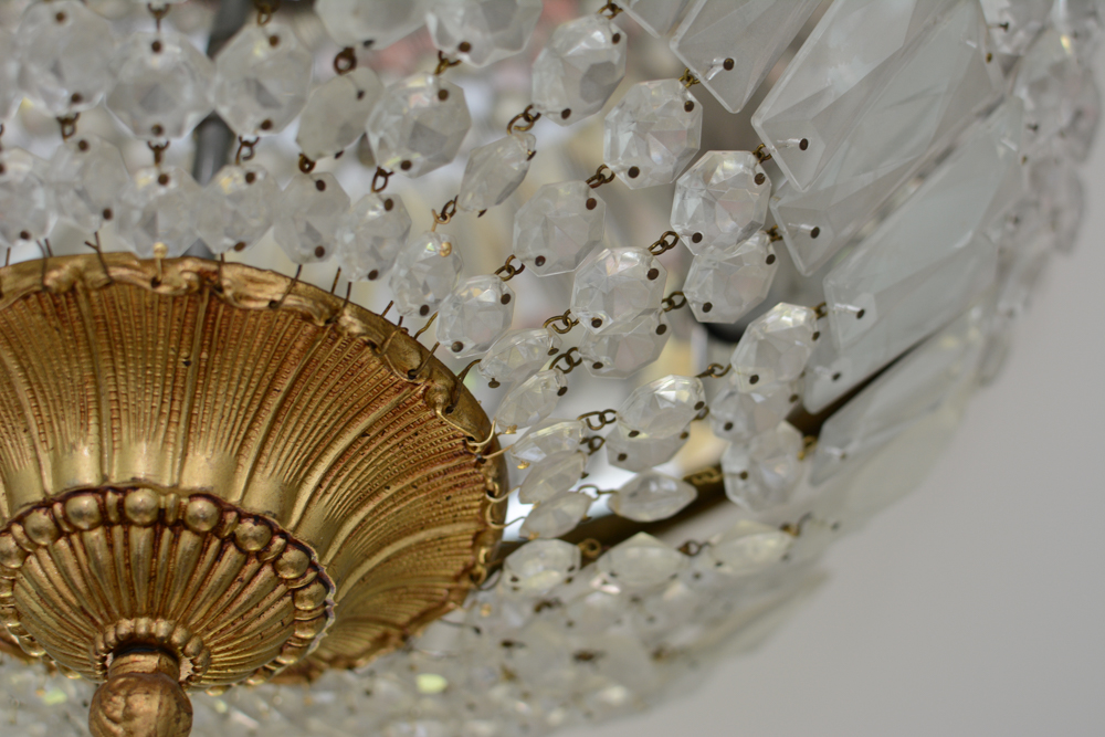 Flush Mount Crystal Chandelier
