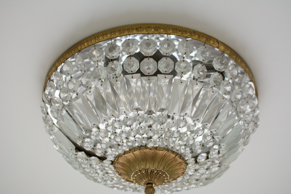 Flush Mount Crystal Chandelier