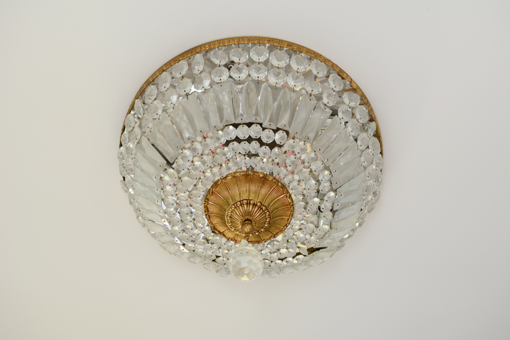 Flush Mount Crystal Chandelier