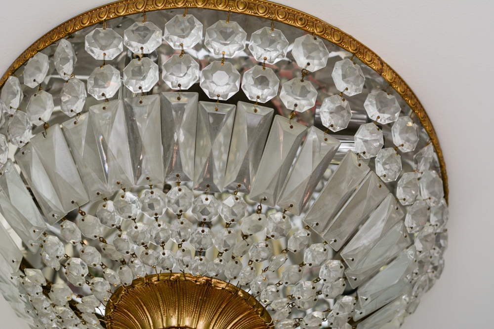 Flush Mount Crystal Chandelier