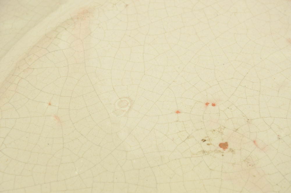 Large Antique Hand Painted Stoneware Plates