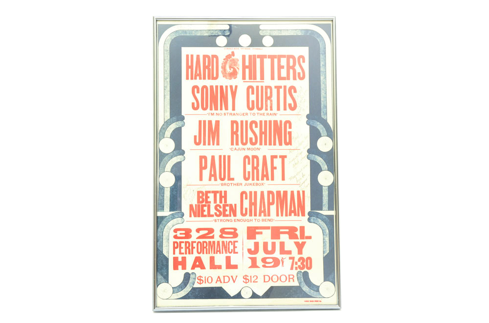 Vintage Signed Nashville Concert Poster