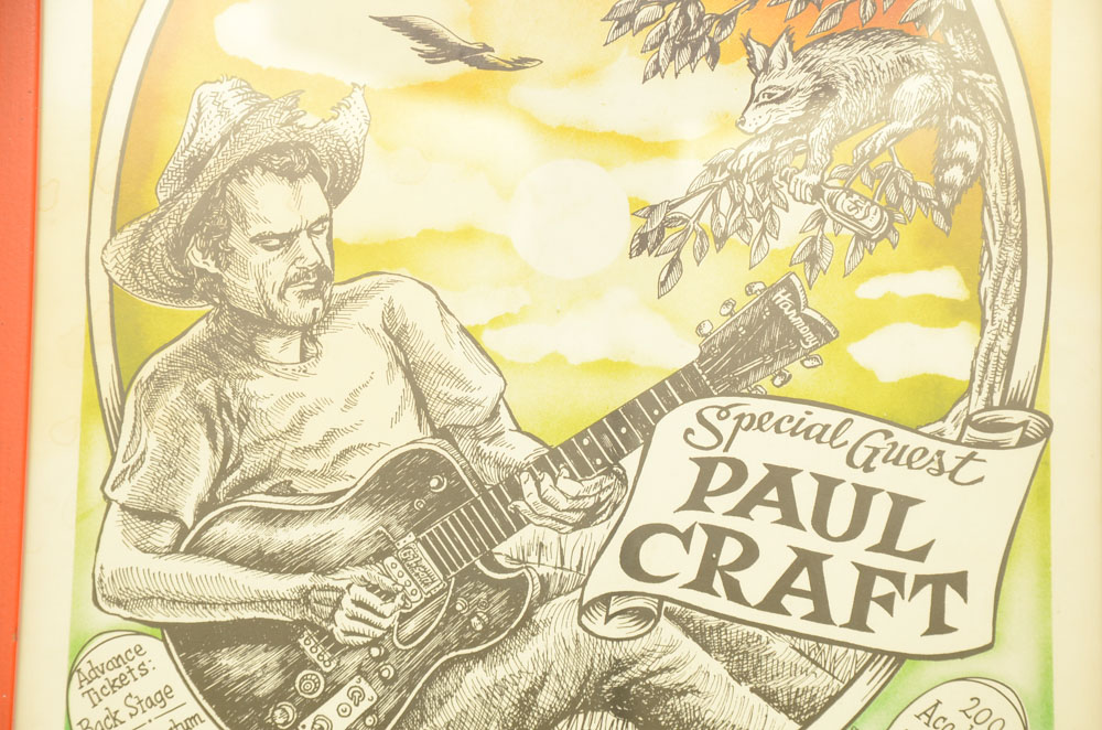J.J. Cale with Paul Craft Vintage Concert Poster