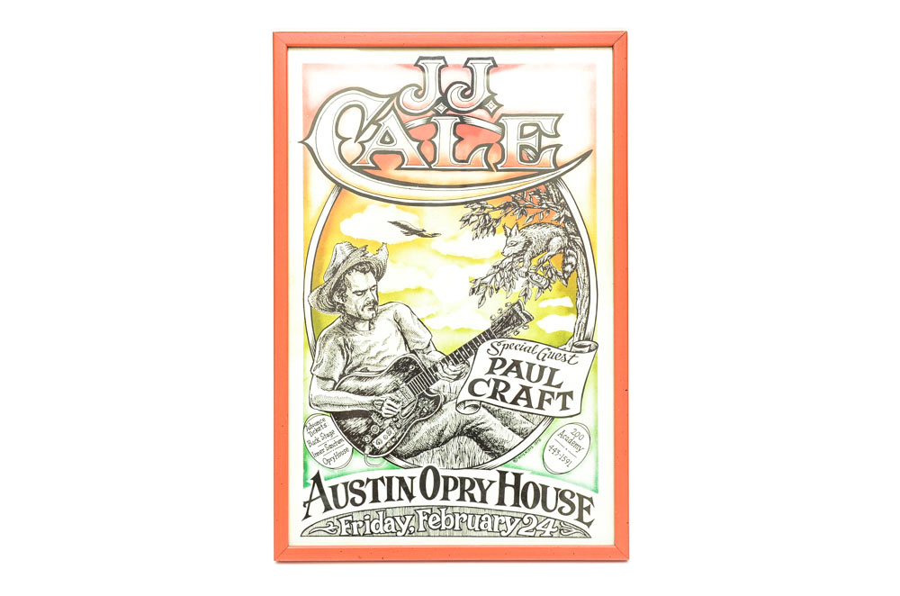 J.J. Cale with Paul Craft Vintage Concert Poster
