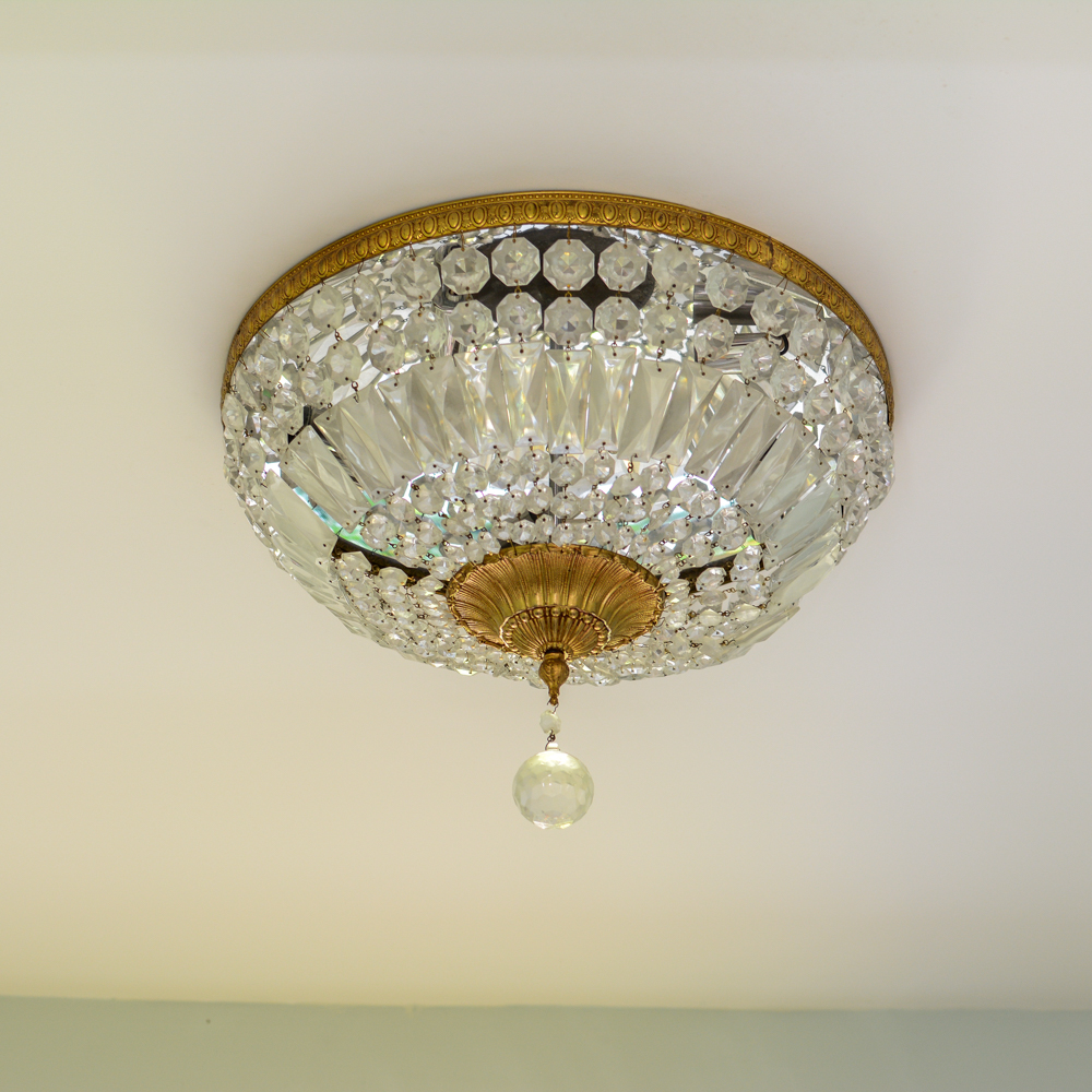 Flush Mount Crystal Chandelier