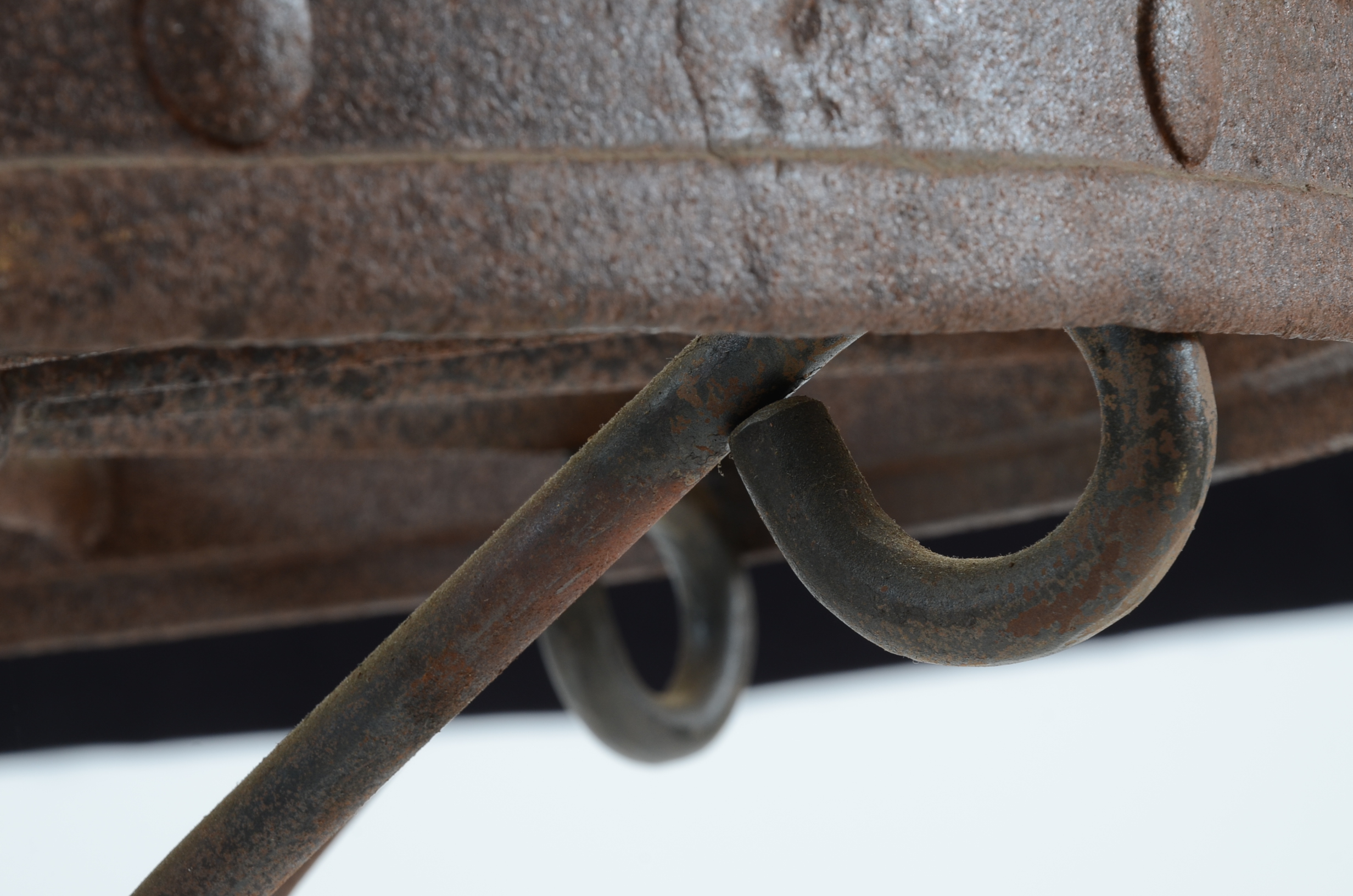 Rusticated Wrought Iron Wheel Patio Table