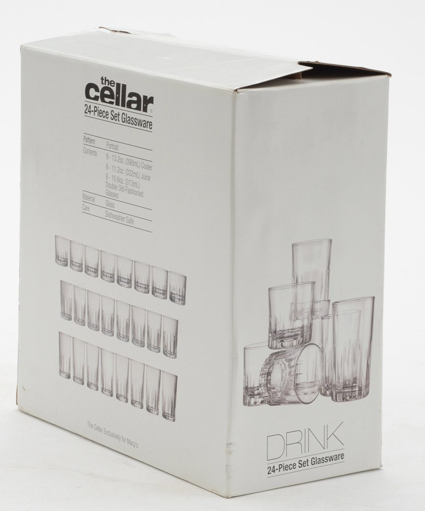 The Cellar 24-Piece Set Glassware and Pyrex  4-Piece Bakeware