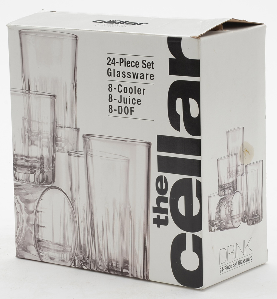 The Cellar 24-Piece Set Glassware and Pyrex  4-Piece Bakeware