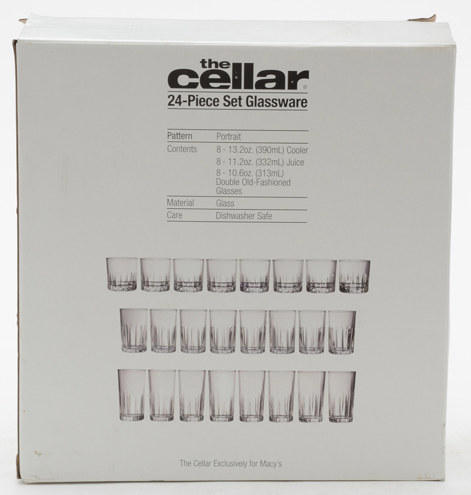 The Cellar 24-Piece Set Glassware and Pyrex  4-Piece Bakeware