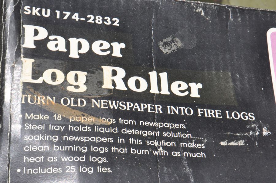 Iron Log Grabber and Paper Log Roller