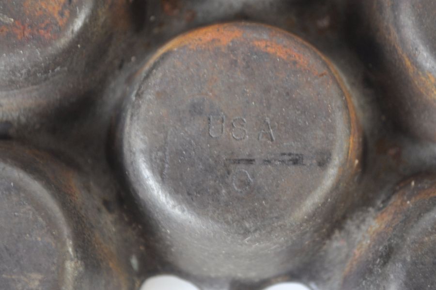 Cast Iron Muffin Pan and Vintage Cake Tin