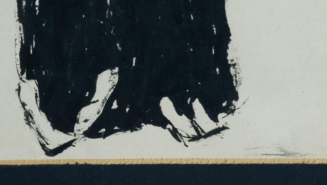 Margo Hoff Signed Original Ink Brush Drawing