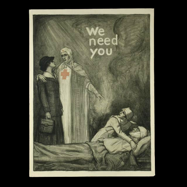 Original Albert Sterner WWI Red Cross Poster