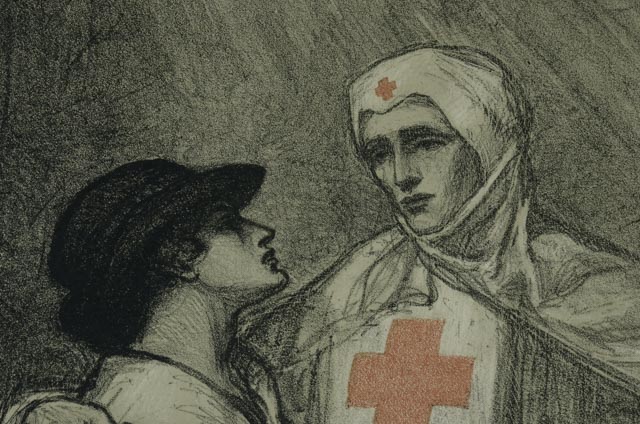 Original Albert Sterner WWI Red Cross Poster