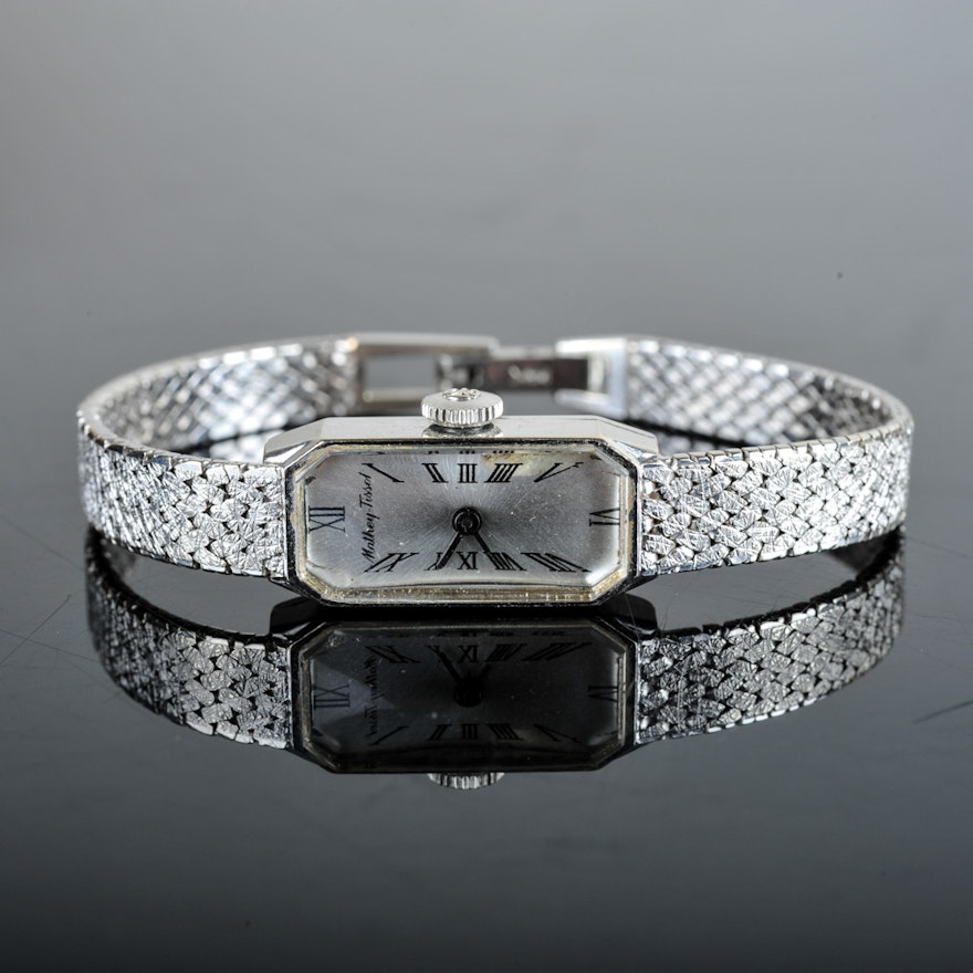 Women's 14K White Gold Mathey-Tissot Watch