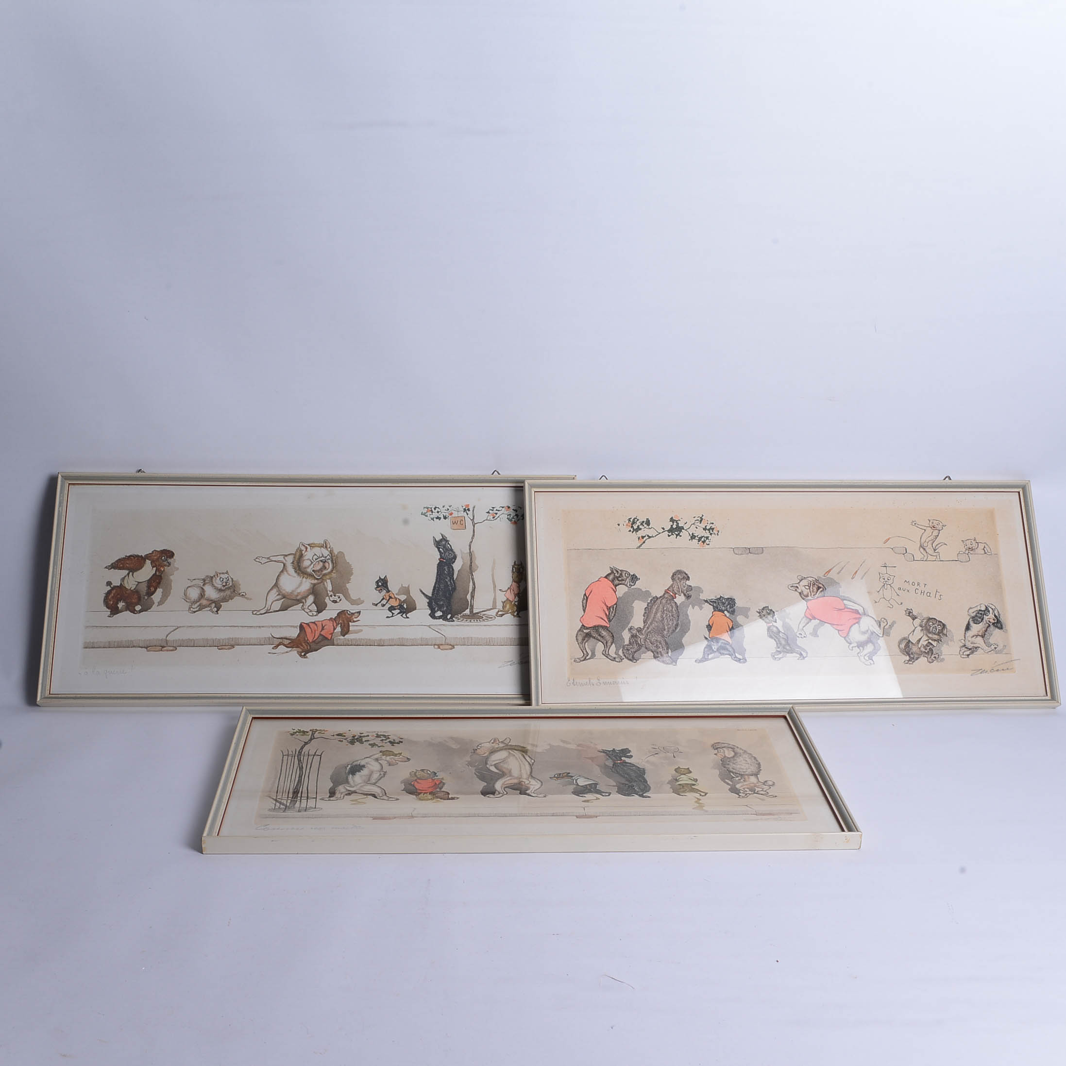 Boris O'Klein Signed Cartoons from "Dirty Dogs of Paris"