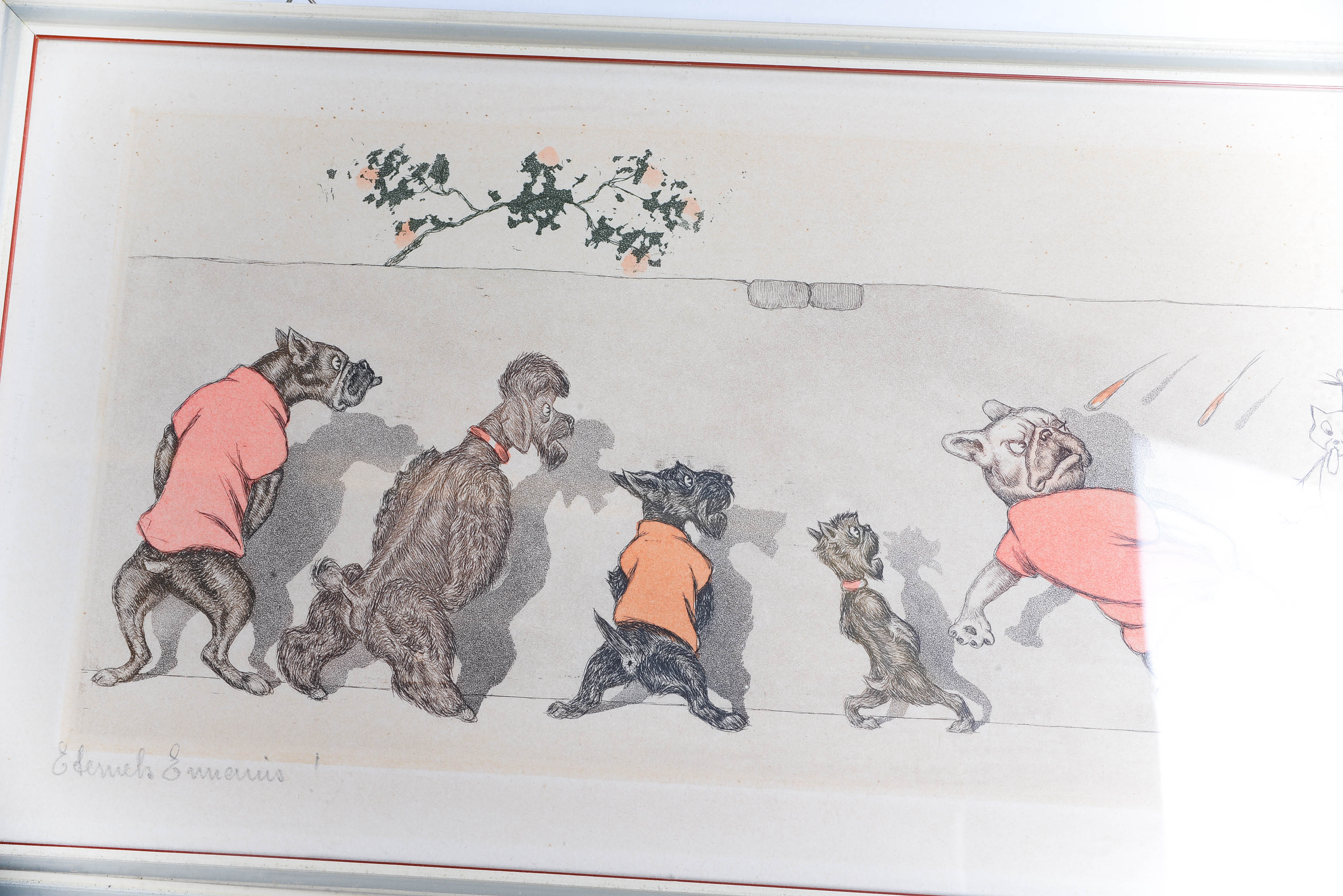 Boris O'Klein Signed Cartoons from "Dirty Dogs of Paris"