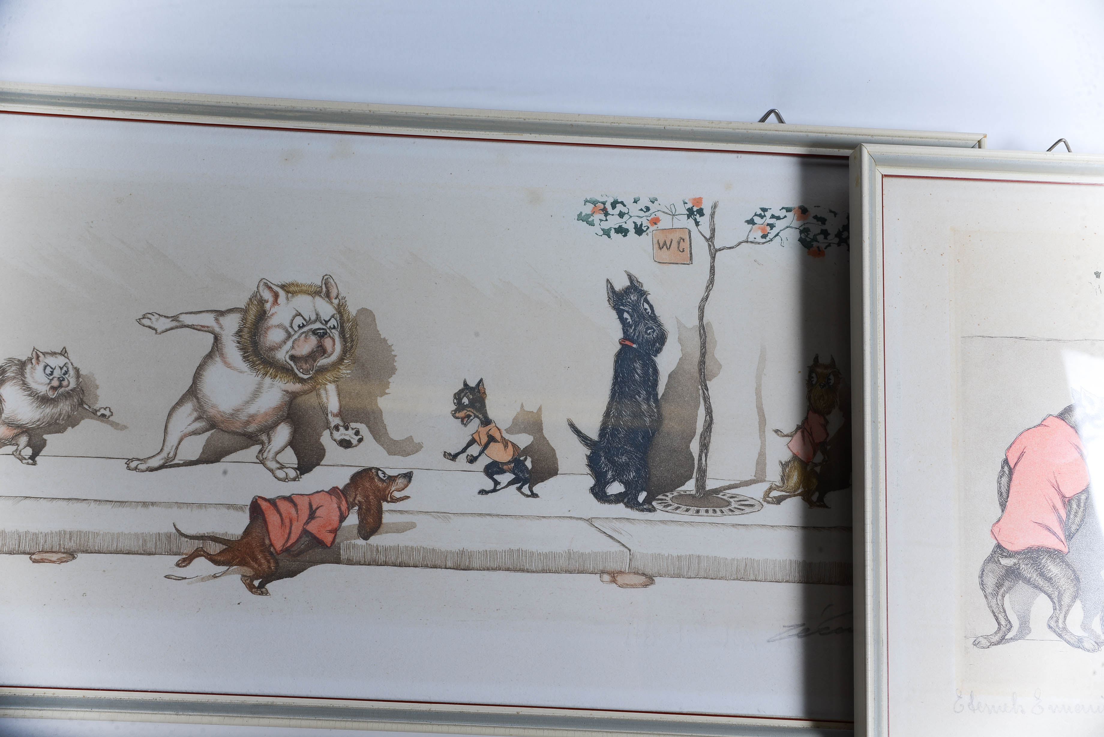 Boris O'Klein Signed Cartoons from "Dirty Dogs of Paris"