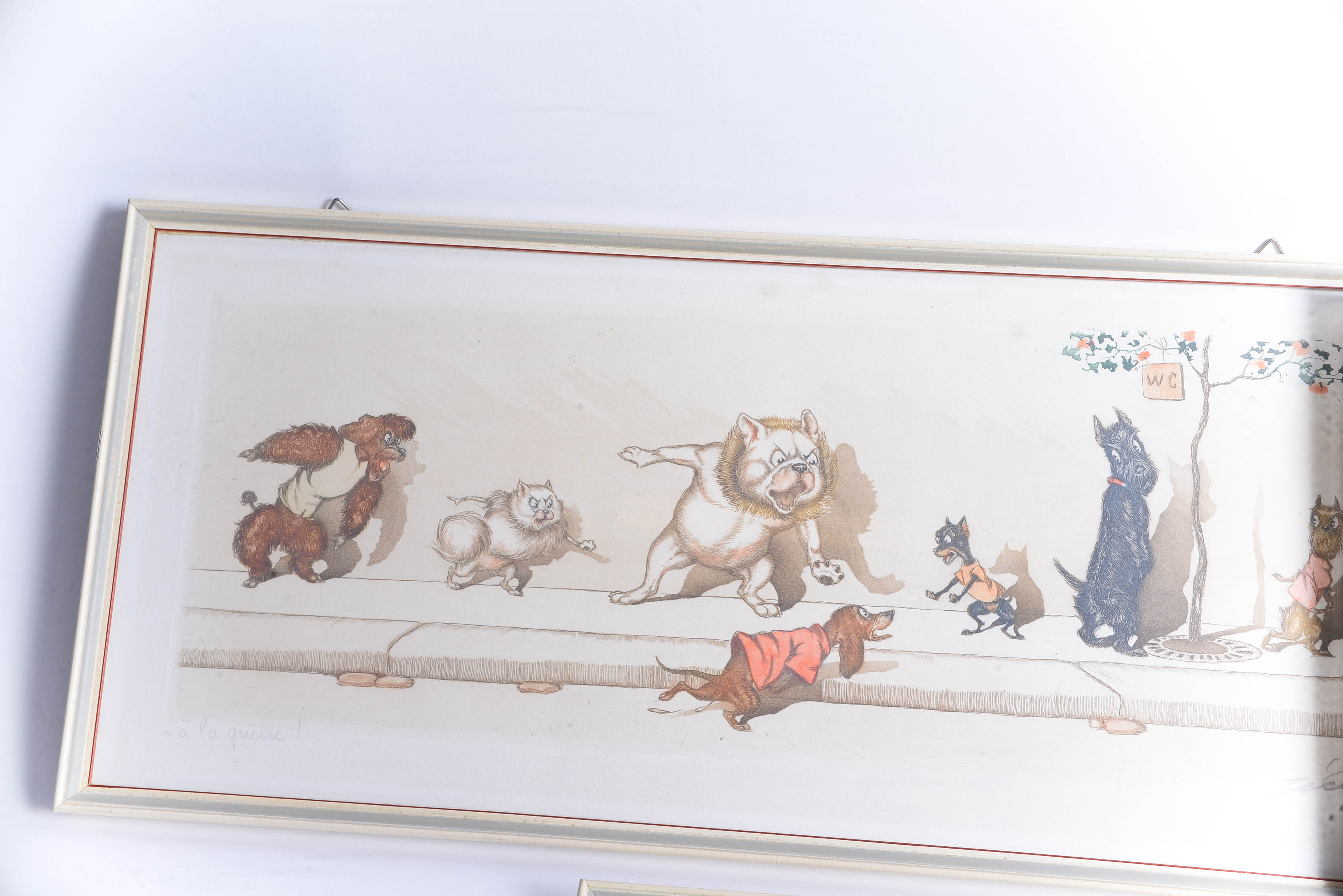 Boris O'Klein Signed Cartoons from "Dirty Dogs of Paris"