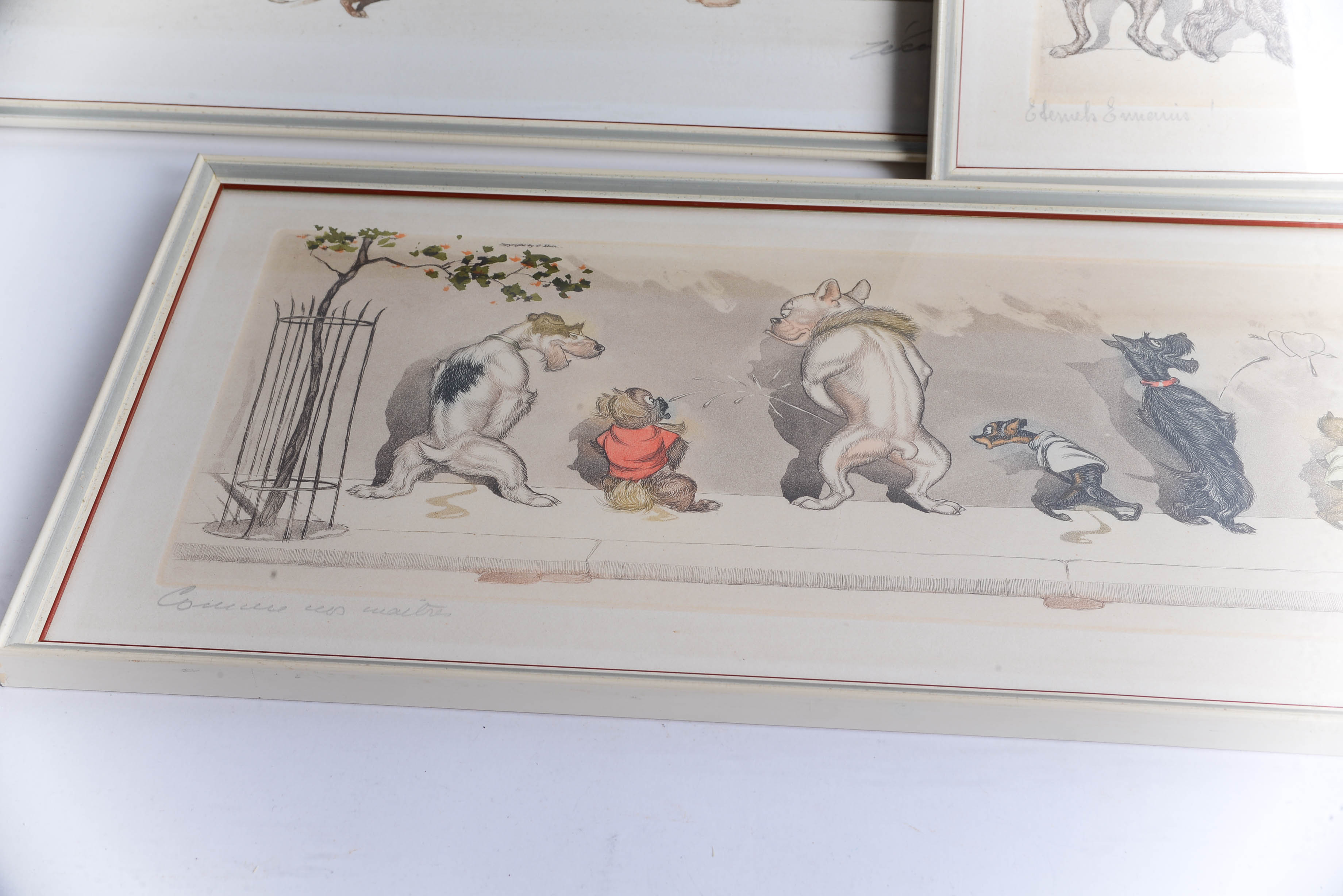 Boris O'Klein Signed Cartoons from "Dirty Dogs of Paris"