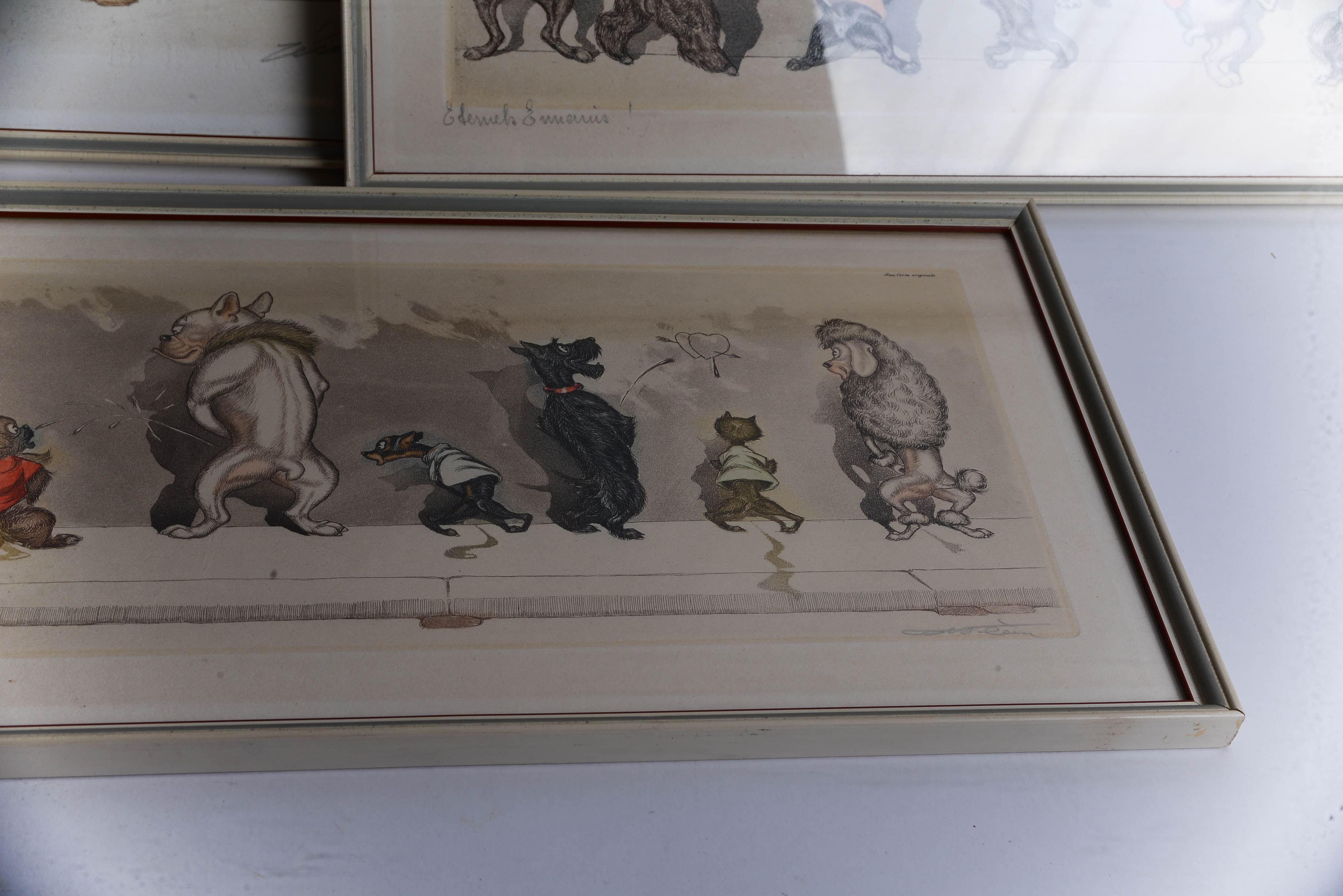 Boris O'Klein Signed Cartoons from "Dirty Dogs of Paris"