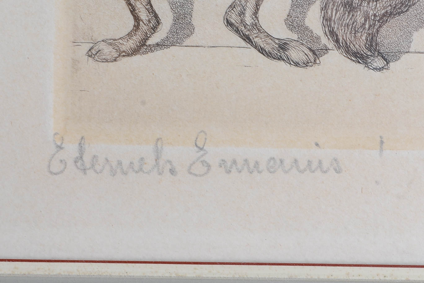 Boris O'Klein Signed Cartoons from "Dirty Dogs of Paris"