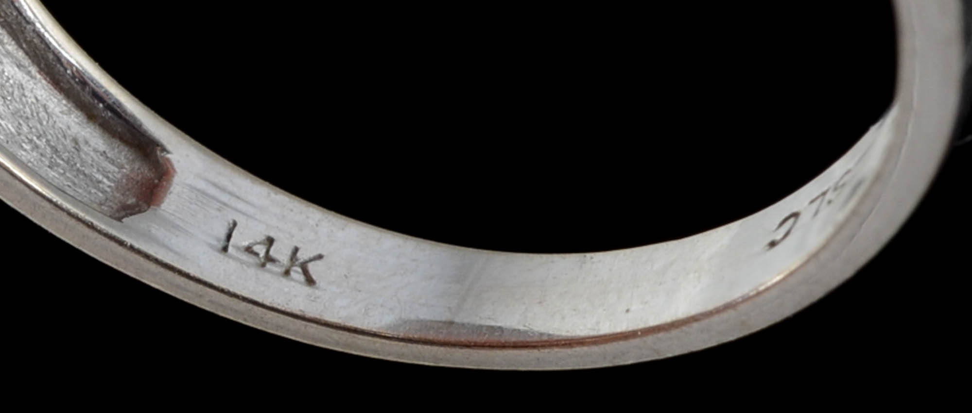 14K White Gold Ring and Earrings