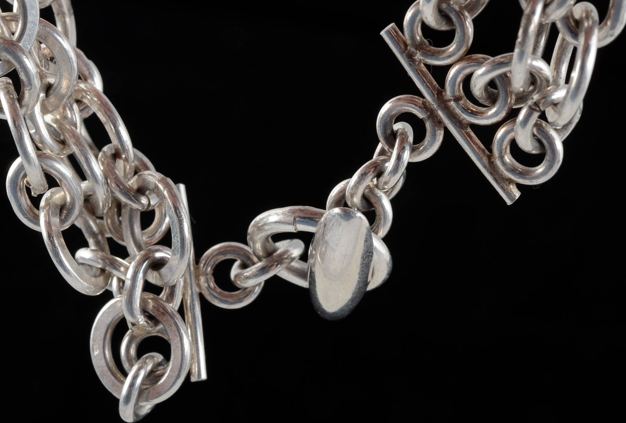 Two Heavy Sterling Bracelets