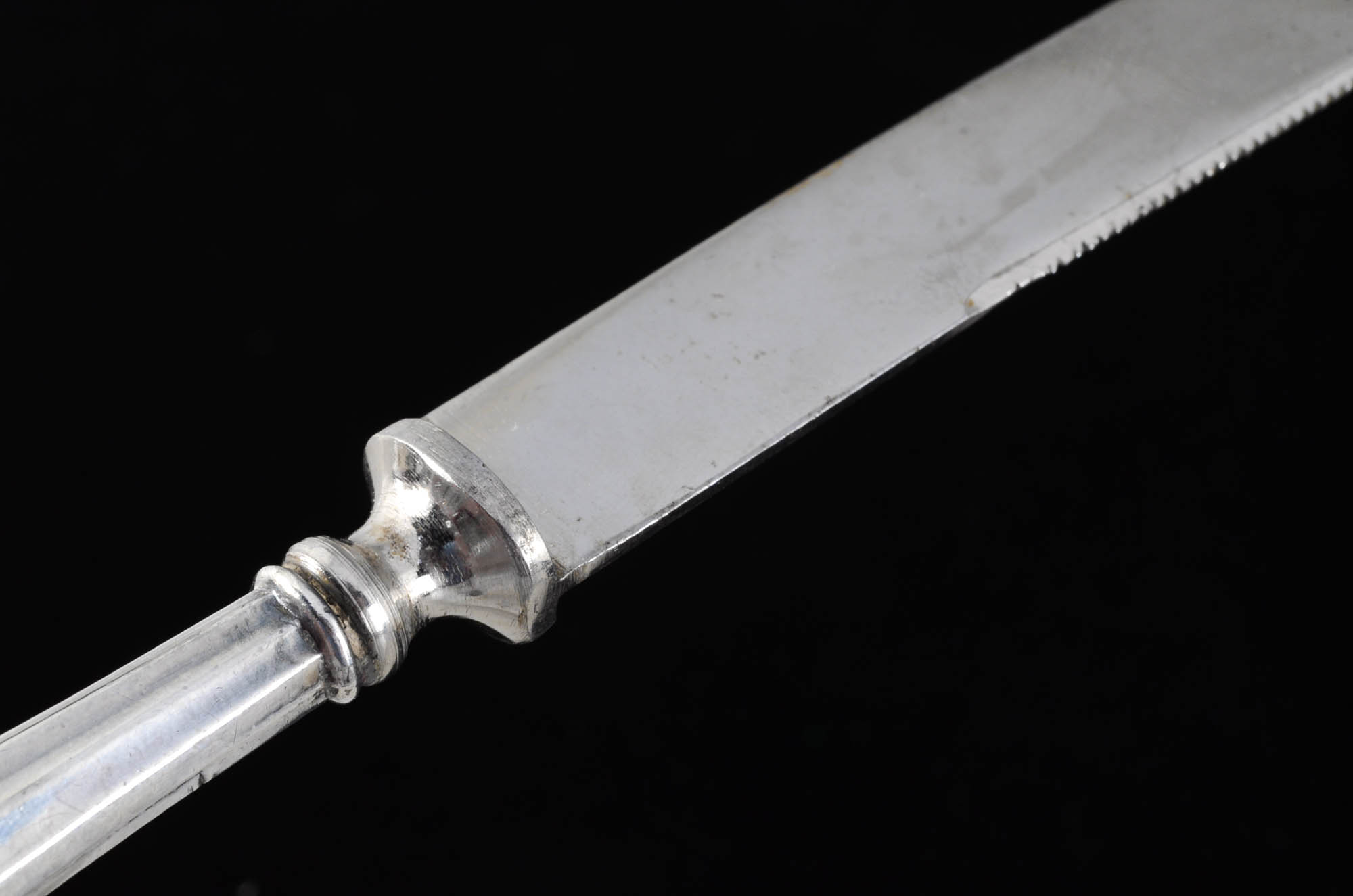 Four Sterling Handle Knives and Three Spoons