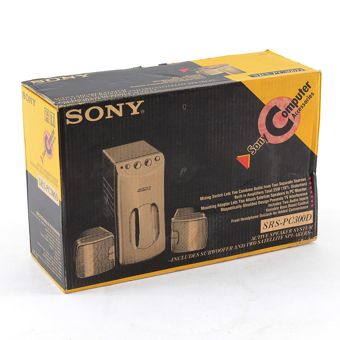 Sony Computer Speakers with Subwoofer and Two Satellite Speakers