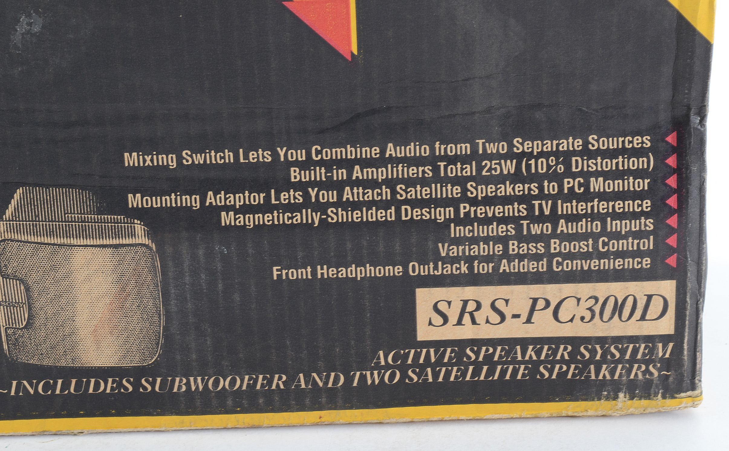 Sony Computer Speakers with Subwoofer and Two Satellite Speakers