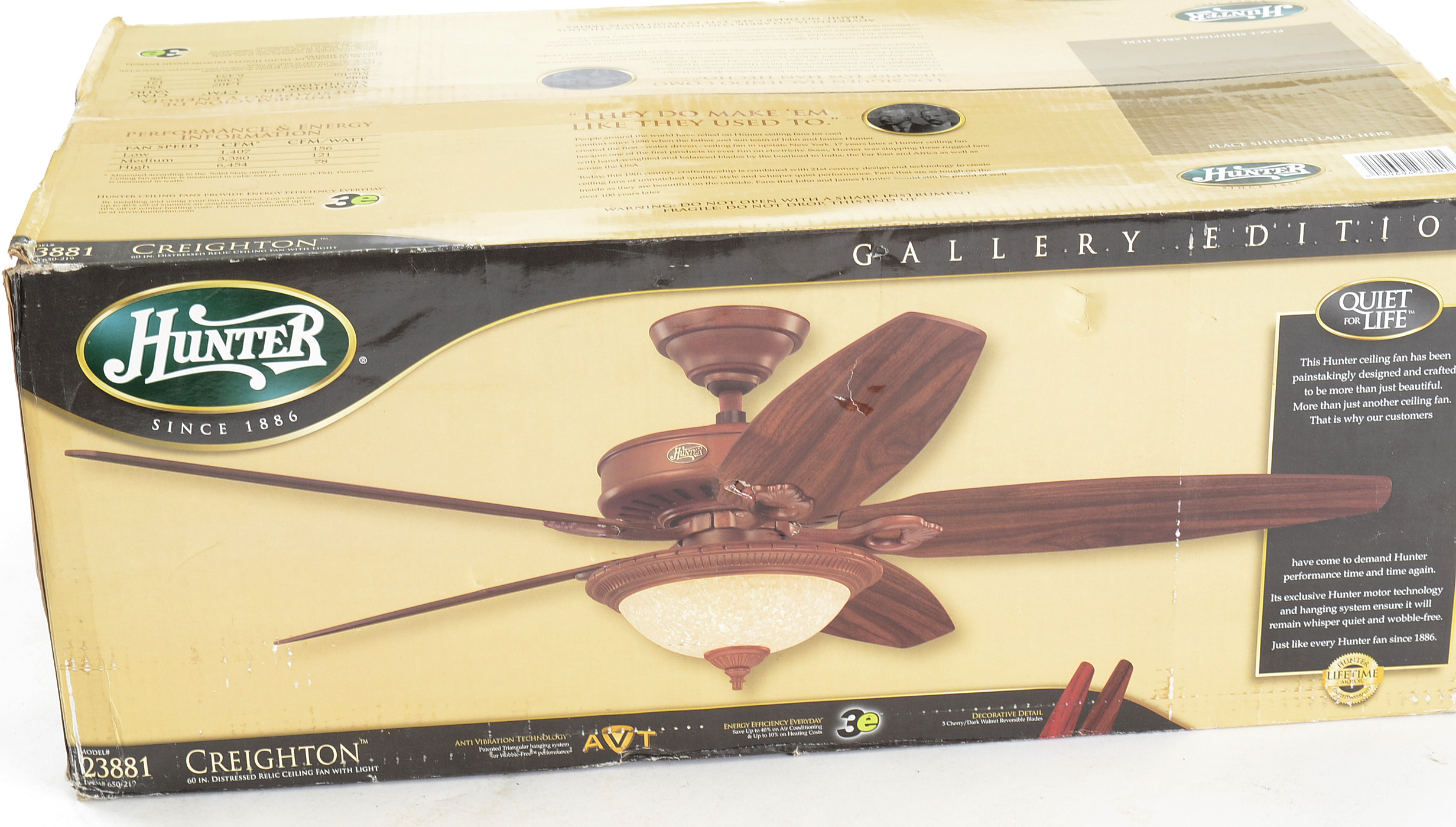 Hunter Ceiling Fan "Creighton" Model