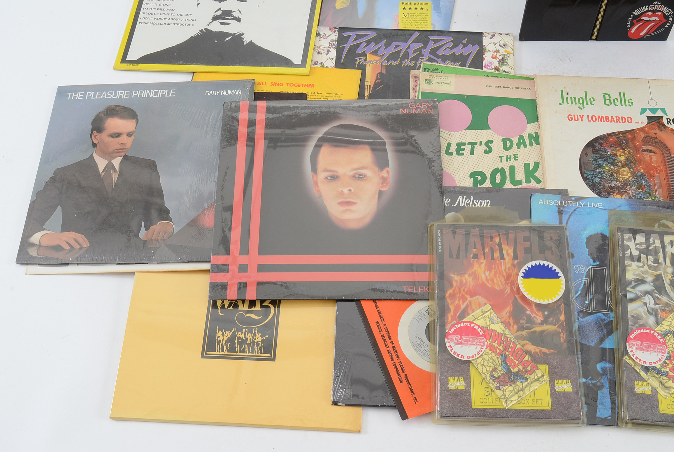 Records, X-men, Spider-Man and Books