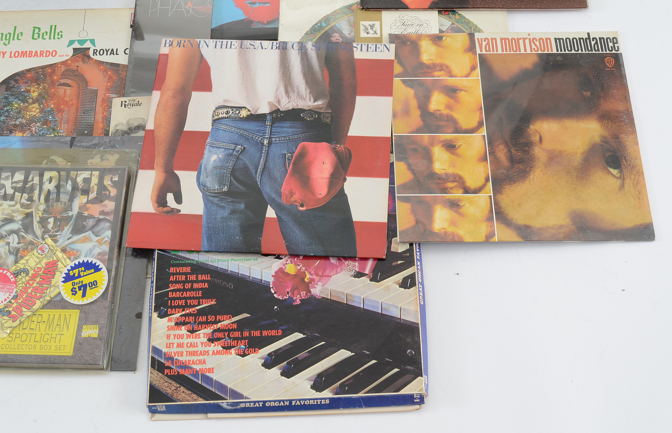 Records, X-men, Spider-Man and Books