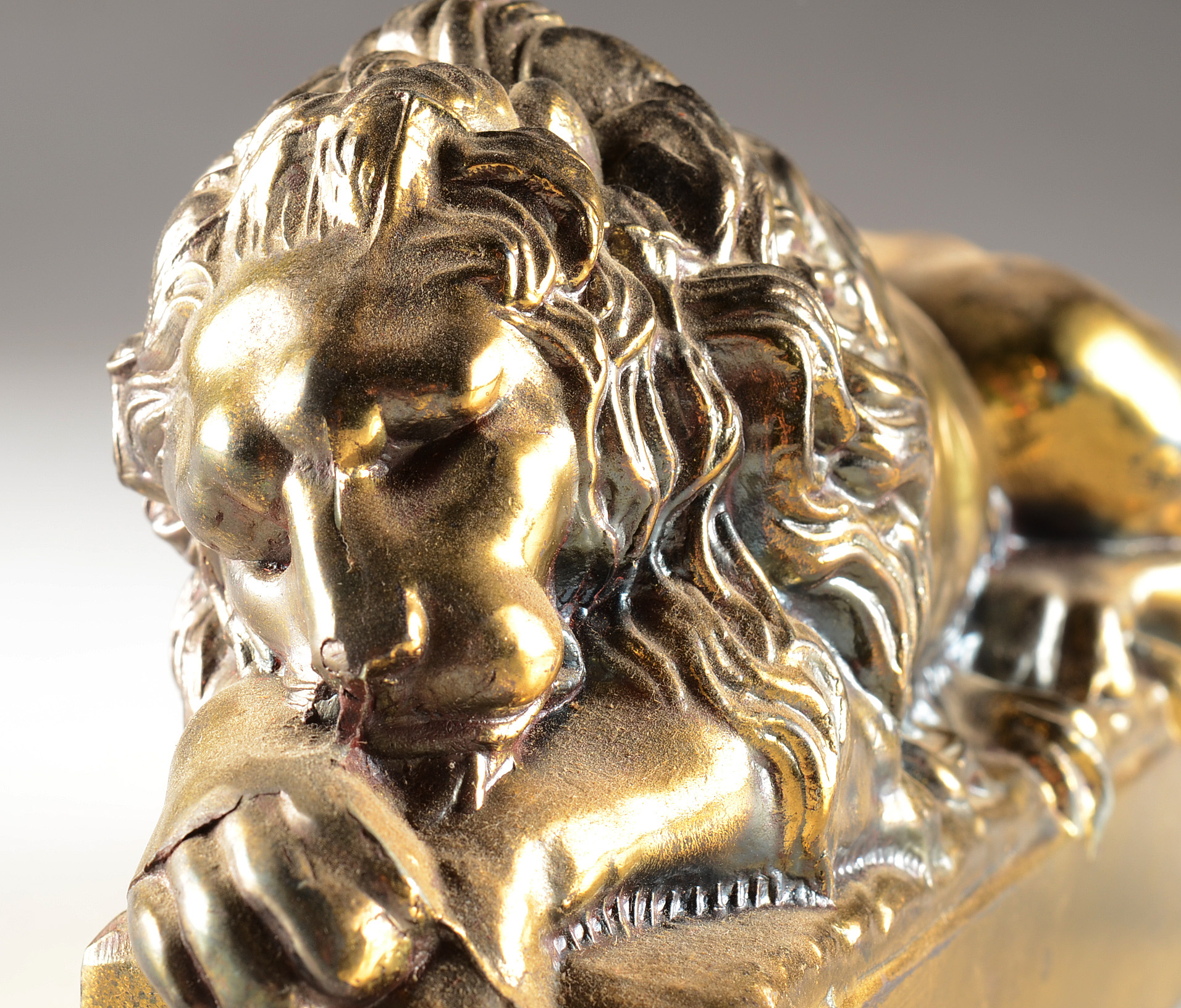 Reproduction Pair of Antonio Canova Lion Bookends