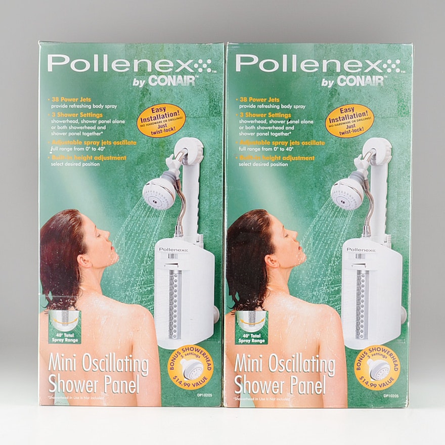 Two Pollenex Mini Oscillating Shower Panels