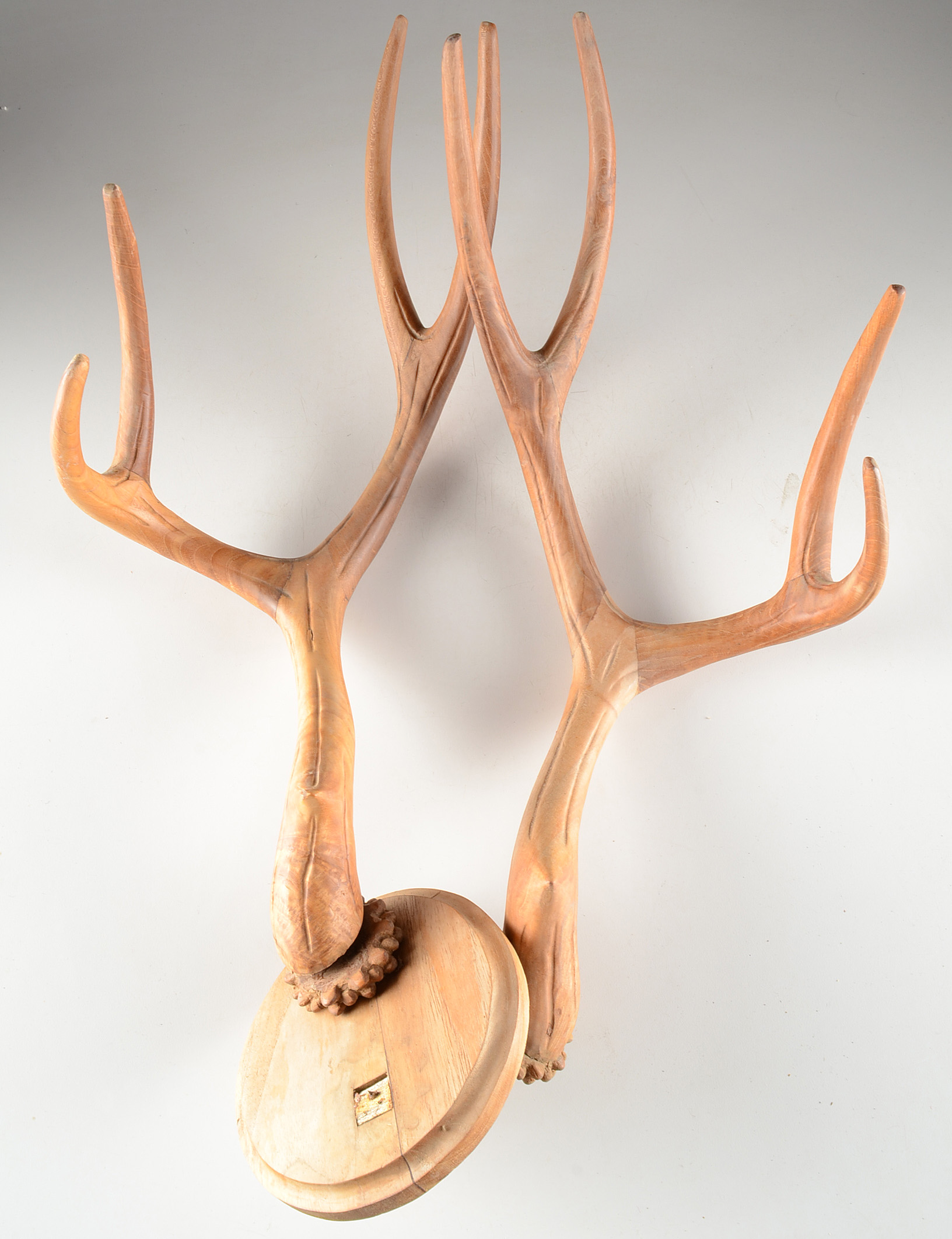 Two sets of Teak Elk Antlers