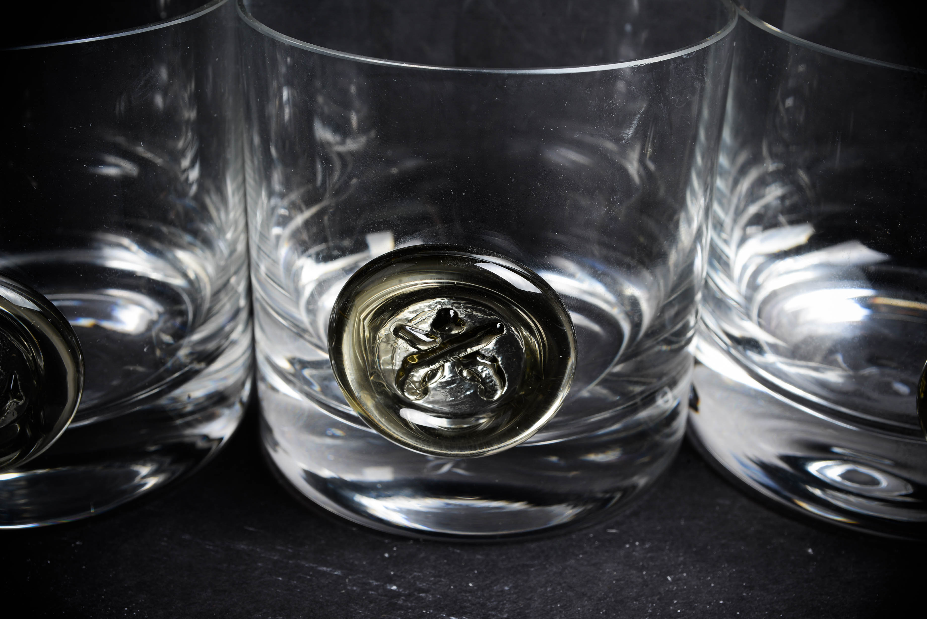 Six Vintage Lowball Cocktail Glasses