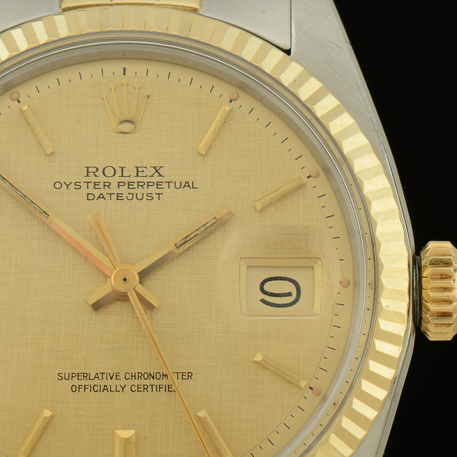 Men's Rolex Datejust 14K Yellow Gold and Steel 36mm Automatic Champagne Index Dial Watch