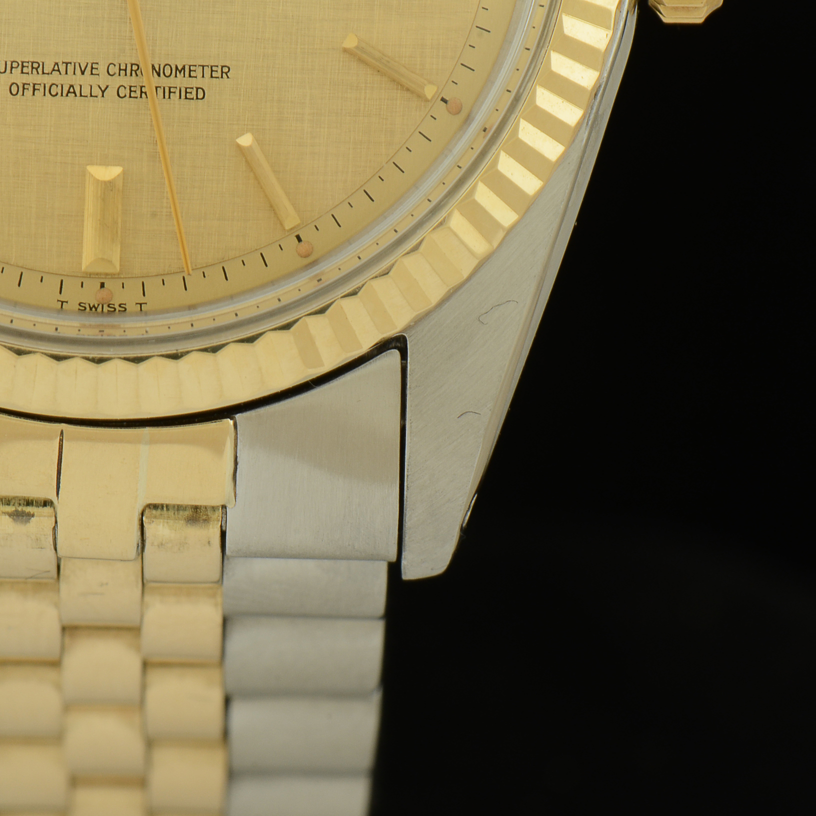 Men's Rolex Datejust 14K Yellow Gold and Steel 36mm Automatic Champagne Index Dial Watch