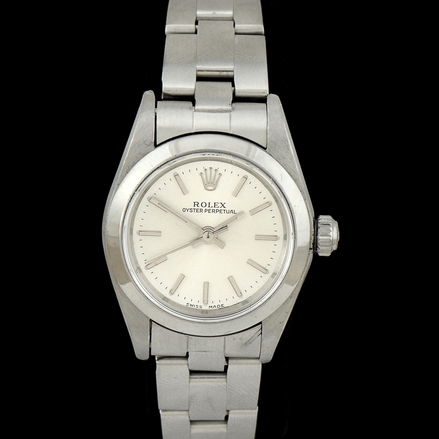 Women's Rolex Oyster Perpetual Steel Silver Index Automatic Watch