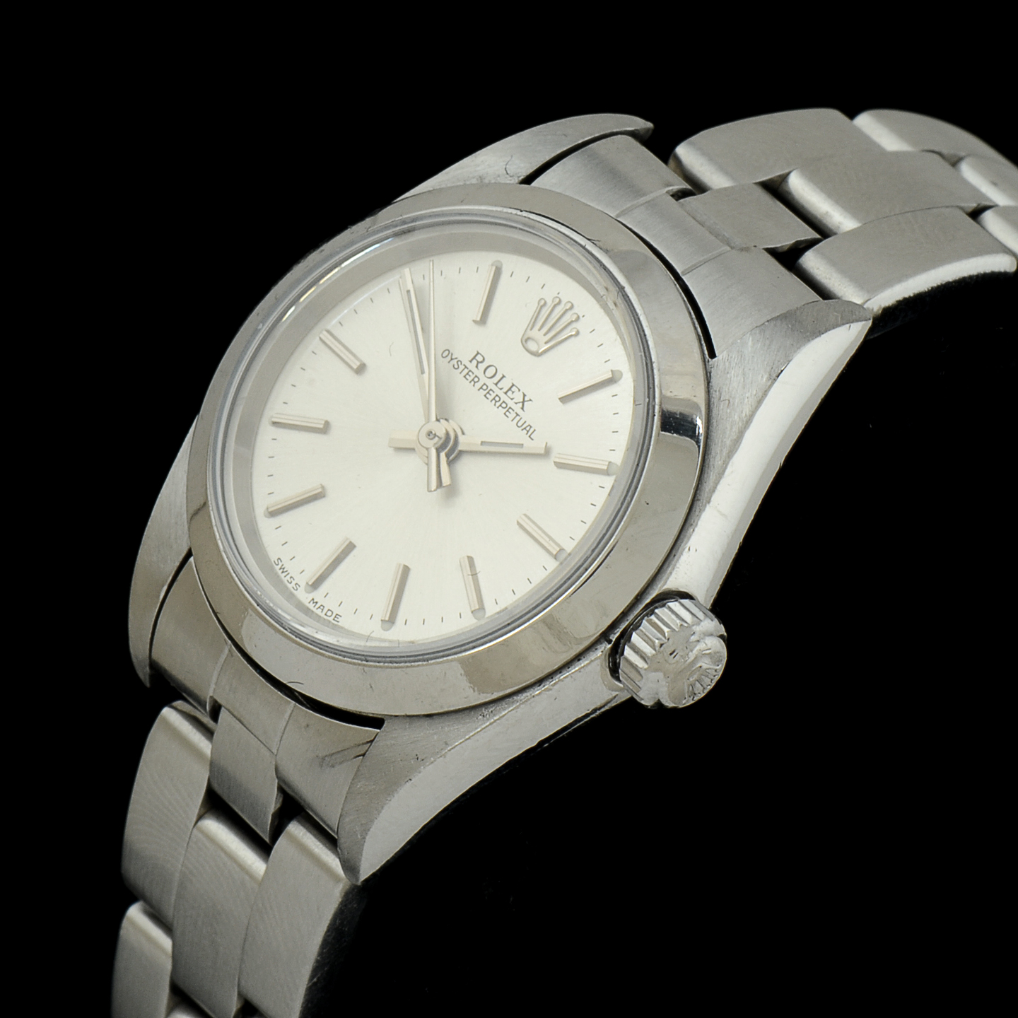 Women's Rolex Oyster Perpetual Steel Silver Index Automatic Watch
