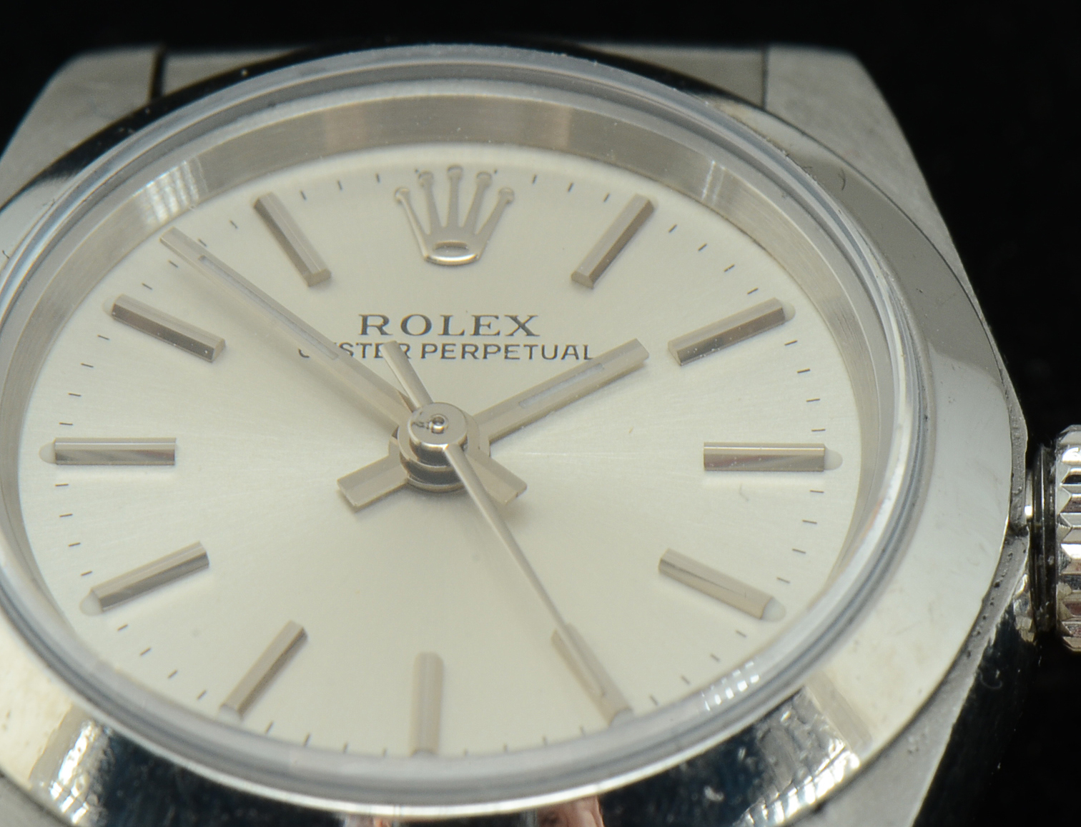 Women's Rolex Oyster Perpetual Steel Silver Index Automatic Watch