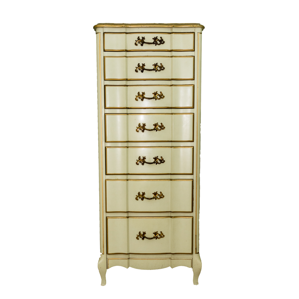 Vintage French Provincial Style Jewelry Armoire