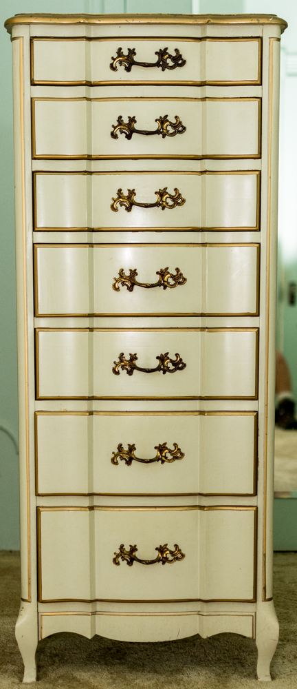 Vintage French Provincial Style Jewelry Armoire