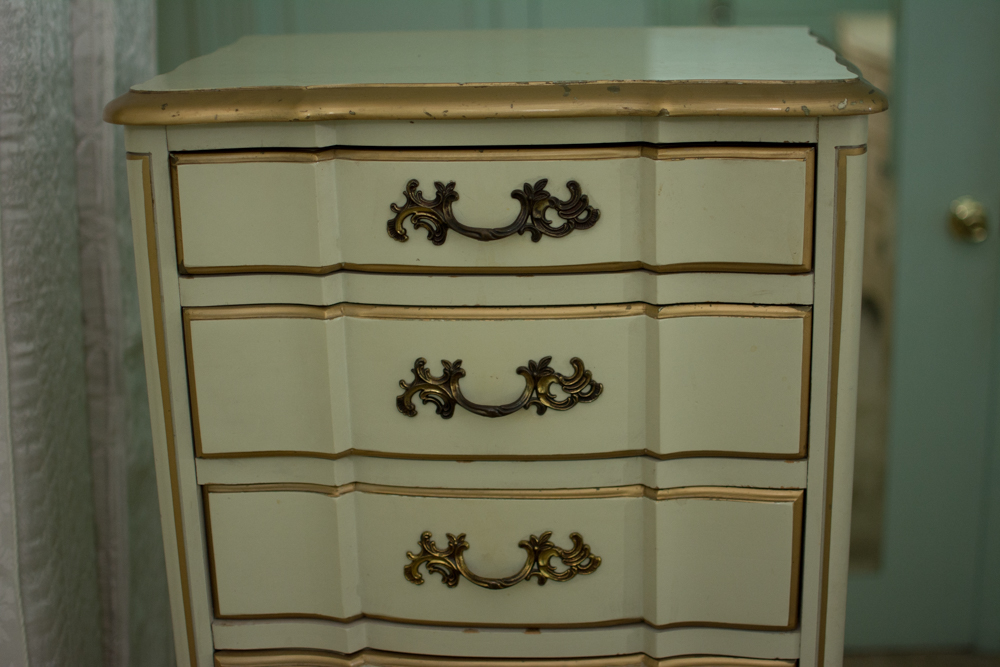 Vintage French Provincial Style Jewelry Armoire