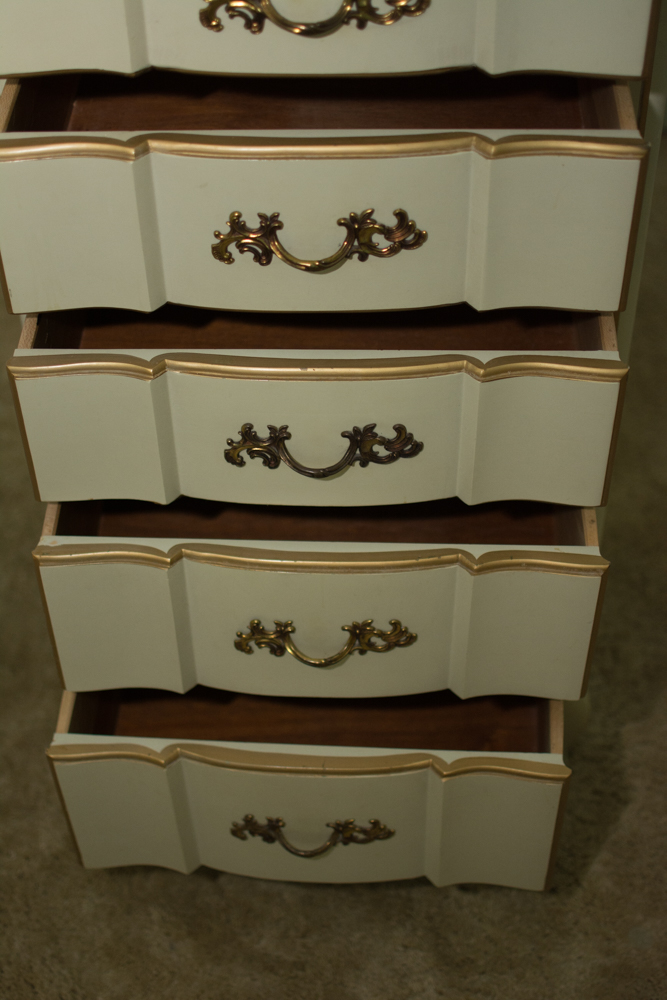 Vintage French Provincial Style Jewelry Armoire